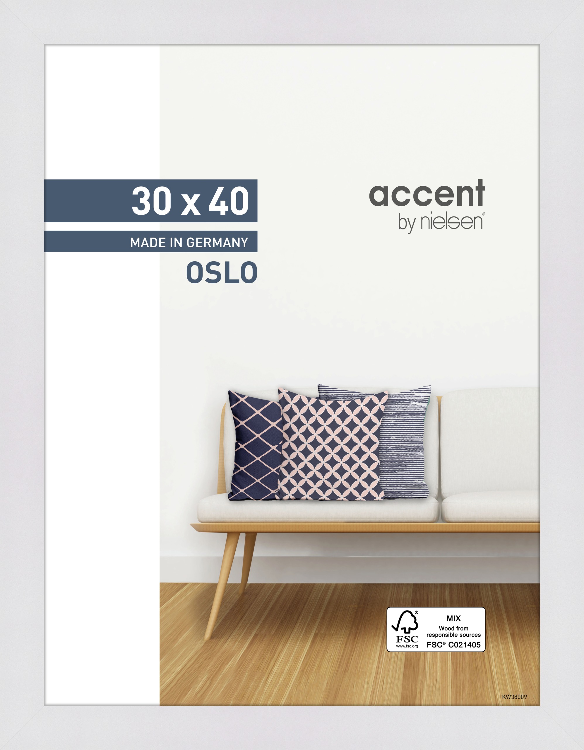 Accent by Nielsen Holz Bilderrahmen Oslo ca. 30x40cm in Farbe White