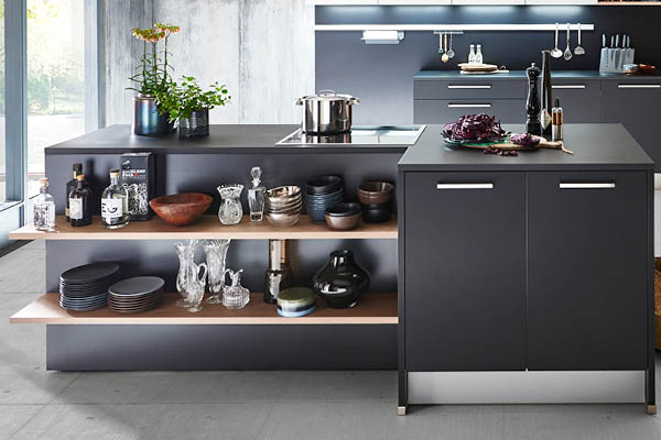 Moderne Küche dunkel Schwarze Küche modern