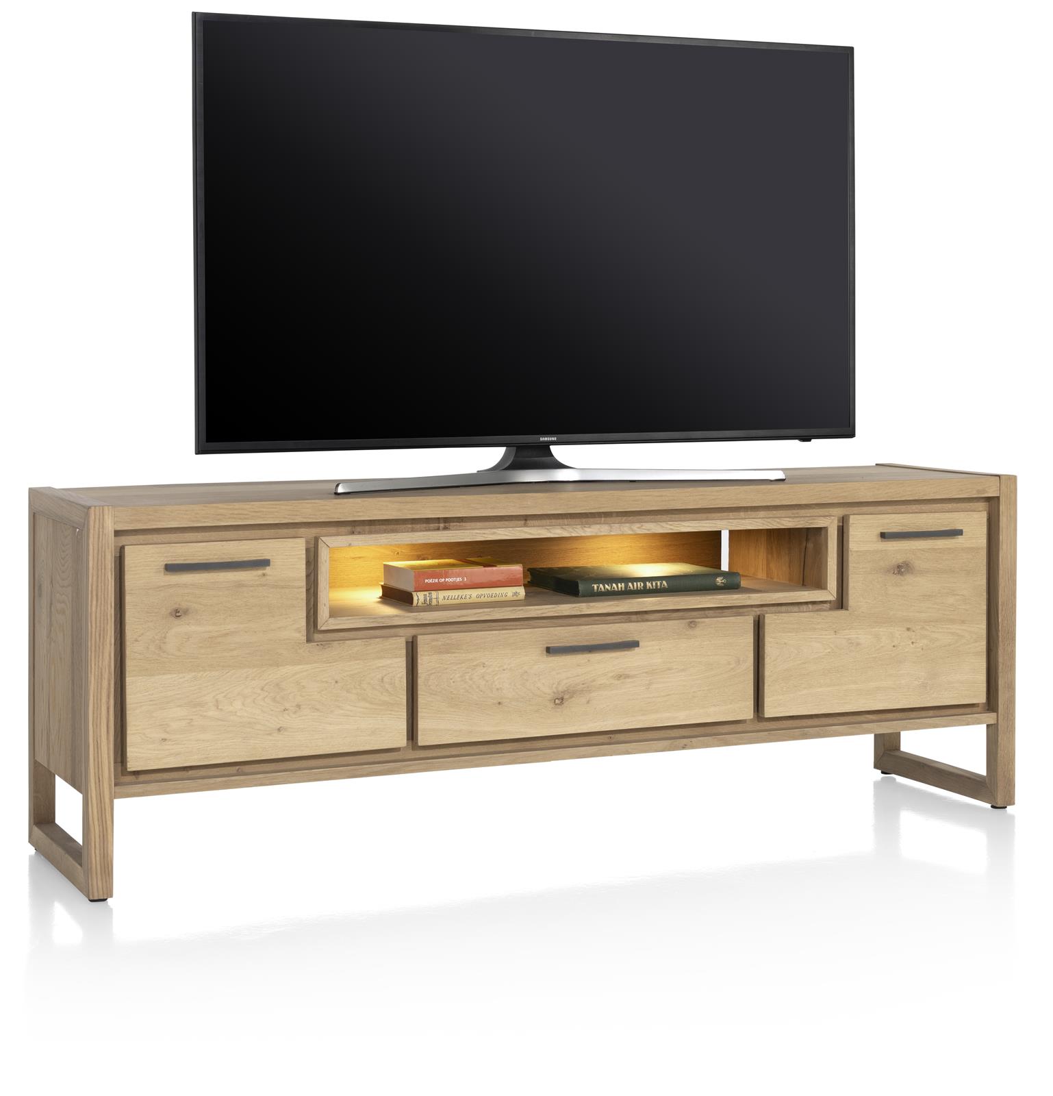 Henders & Hazel Lowboard NYSTEAD ca. B170 H60 T42 cm in Eiche furniert mit Platinlack