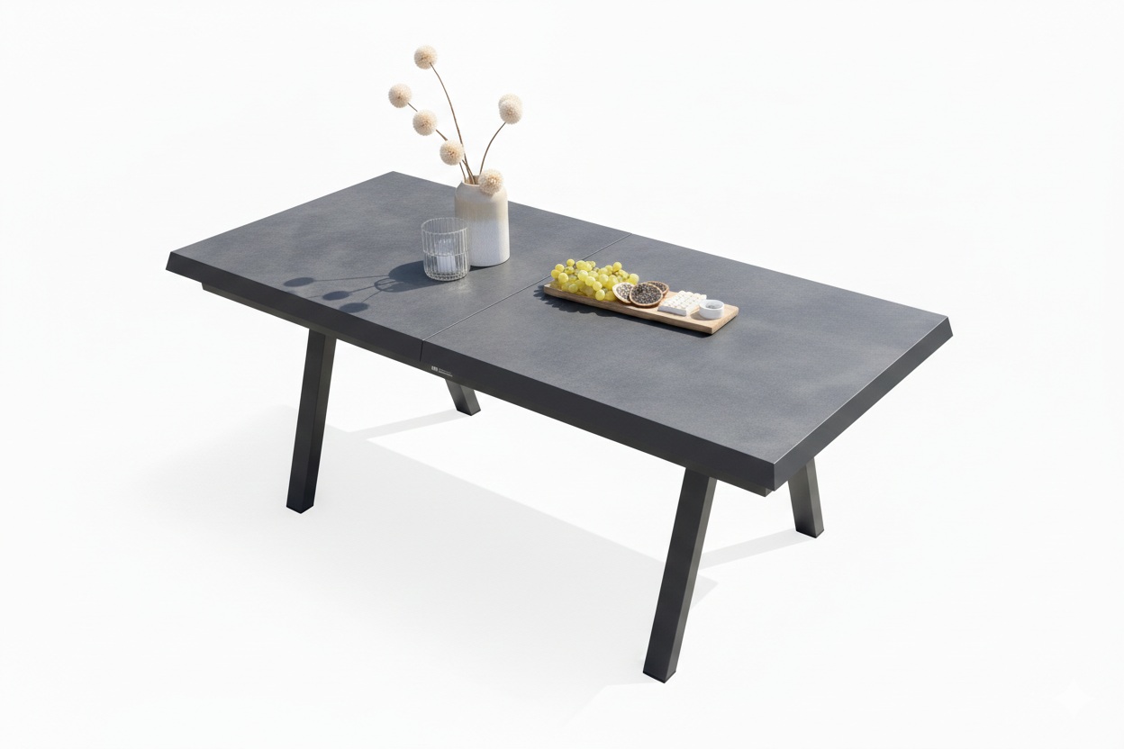 Interliving Ausziehtisch IL7011 ca. 200(260)x100cm in Platte sintered Stone Beton-Optik Interliving Ausziehtisch IL7011 ca. 200(260)x100cm in Platte sintered Stone Beton-Optik, Kaffeetisch, Mobiliar, Tabelle, Esstisch, Tischplatte