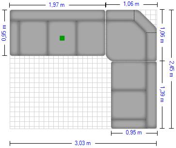 Sofa, Ecke, Sofa-Gruppe, Wohnlandschaft, Grau