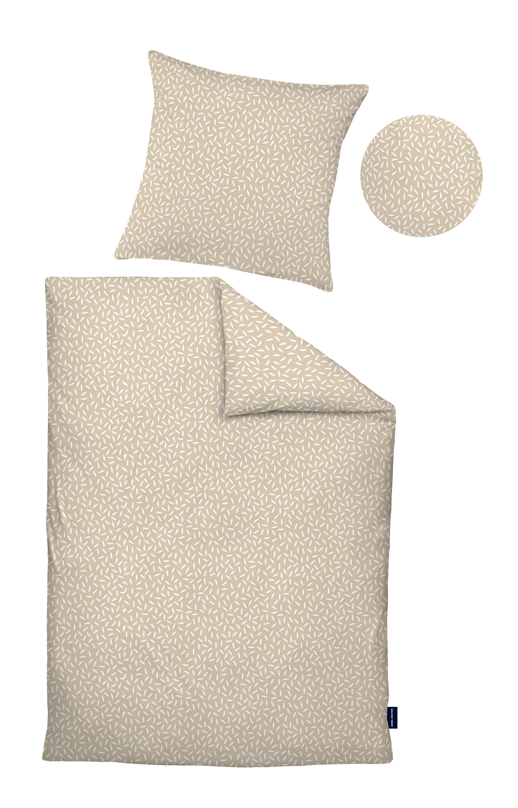 Daniel Hechter RENFORCE-Bettwäsche ca. 155x220cm in Farbe Kitt Daniel Hechter RENFORCE-Bettwäsche ca. 155x220cm in Farbe Kitt, Bettwäsche, Kissenbezug, Bettdecke, Beige Muster, Textilset