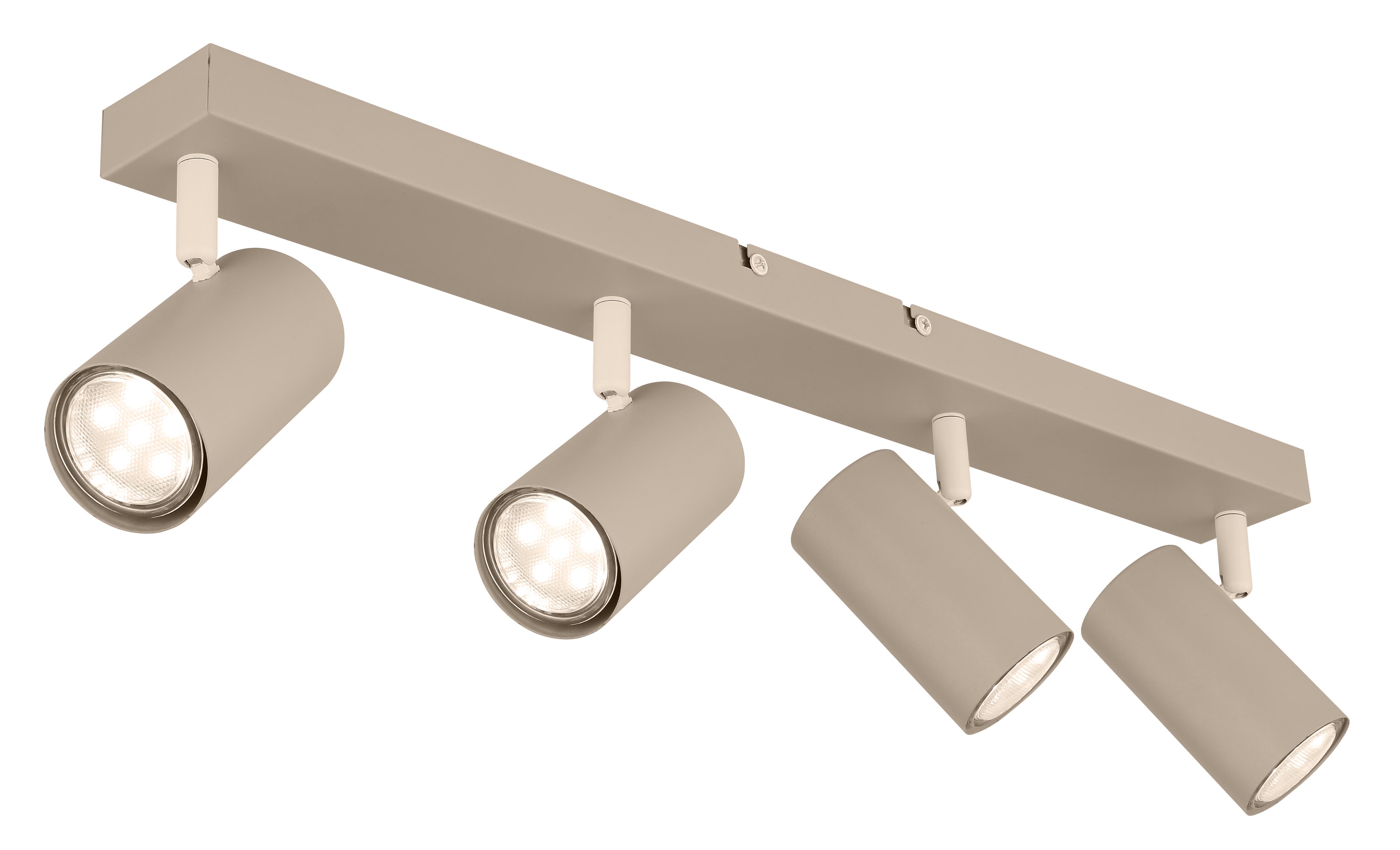 Globo Strahler ROBBY 4-flammig in Farbe sandfarben, Beleuchtung, Spotlight, Lampe, Deckenventilator, Leuchte