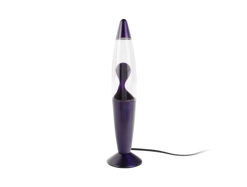 Tischlampe FUNKY ROCKET LAVA in Fb. lila, Lavalampe, Lavalampe Glas, Kugel-Lava, Deko-Lampe, Kompakte Lampe