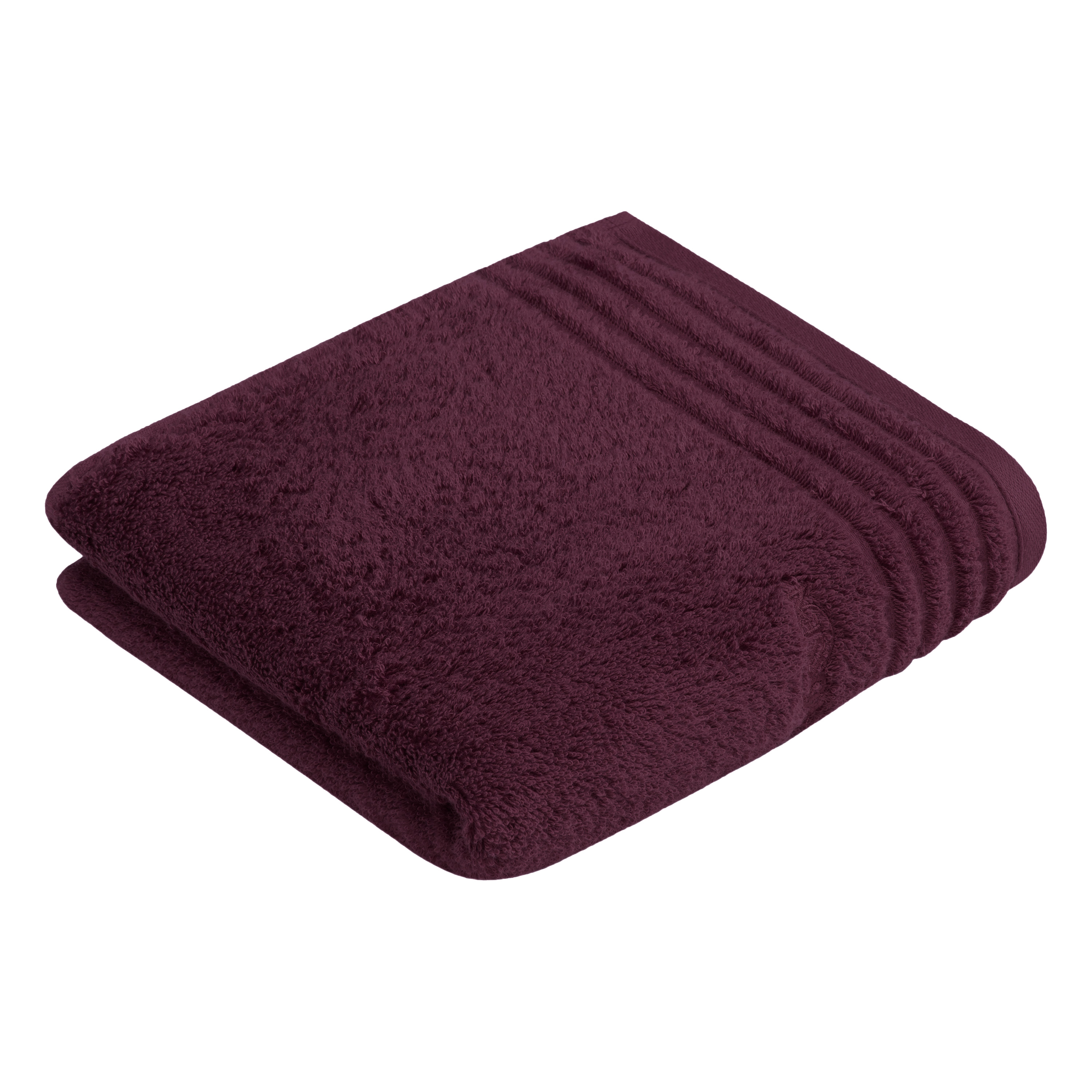 Vossen Handtuch Vienna Style Supersoft ca. 50x100cm in Farbe berry, Handtuch, Frottee, Bordeauxrot, Baumwolle, Bordürenstreifen