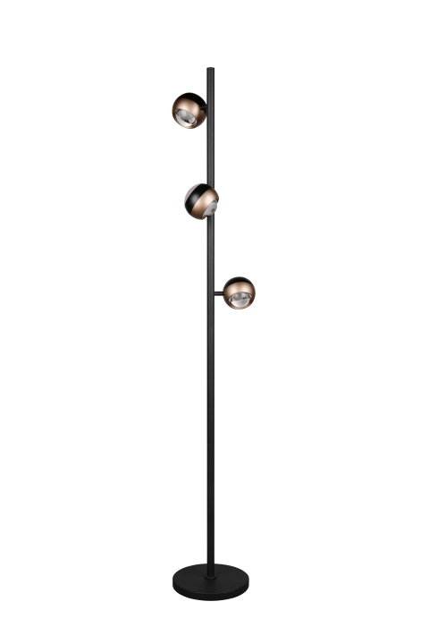 Trio Select LED-Stehleuchte ORBIT 3-flammig in Farbe schwarz matt