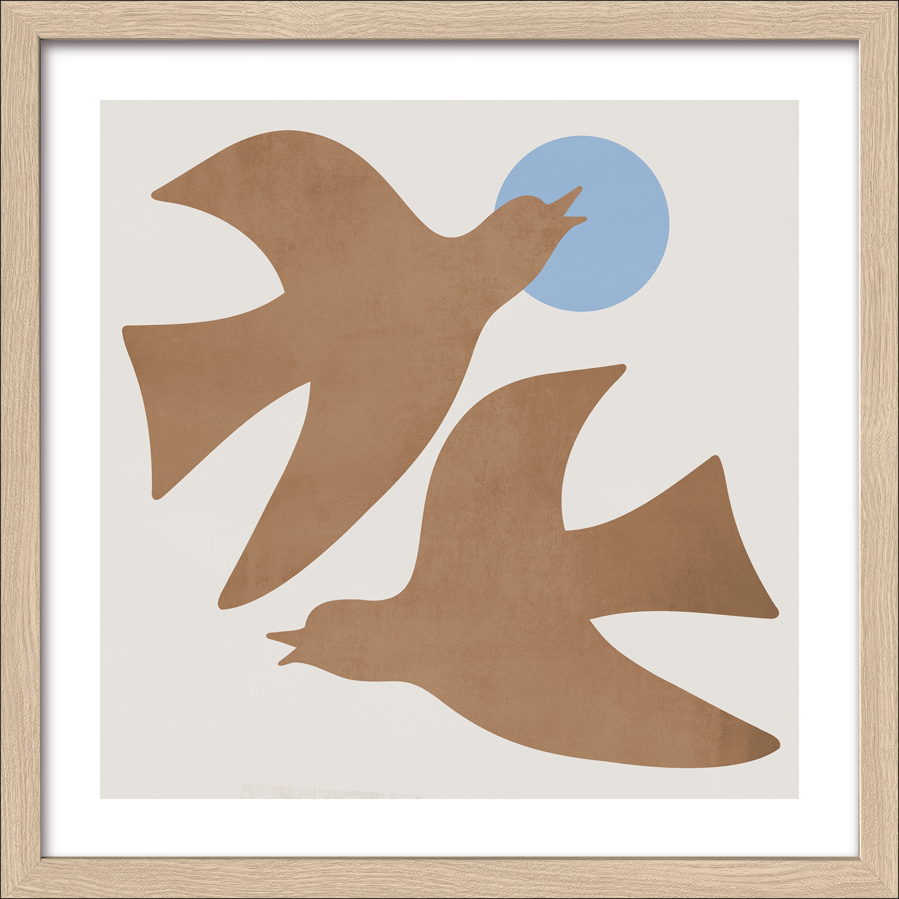 PRO ART Framed-Art Slim Scandic 33x33cm Brown Bird