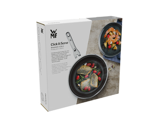 WMF Click&Serve Bratpfanne mit Antihaftversiegelung 28 cm in Edelstahl/schwarz