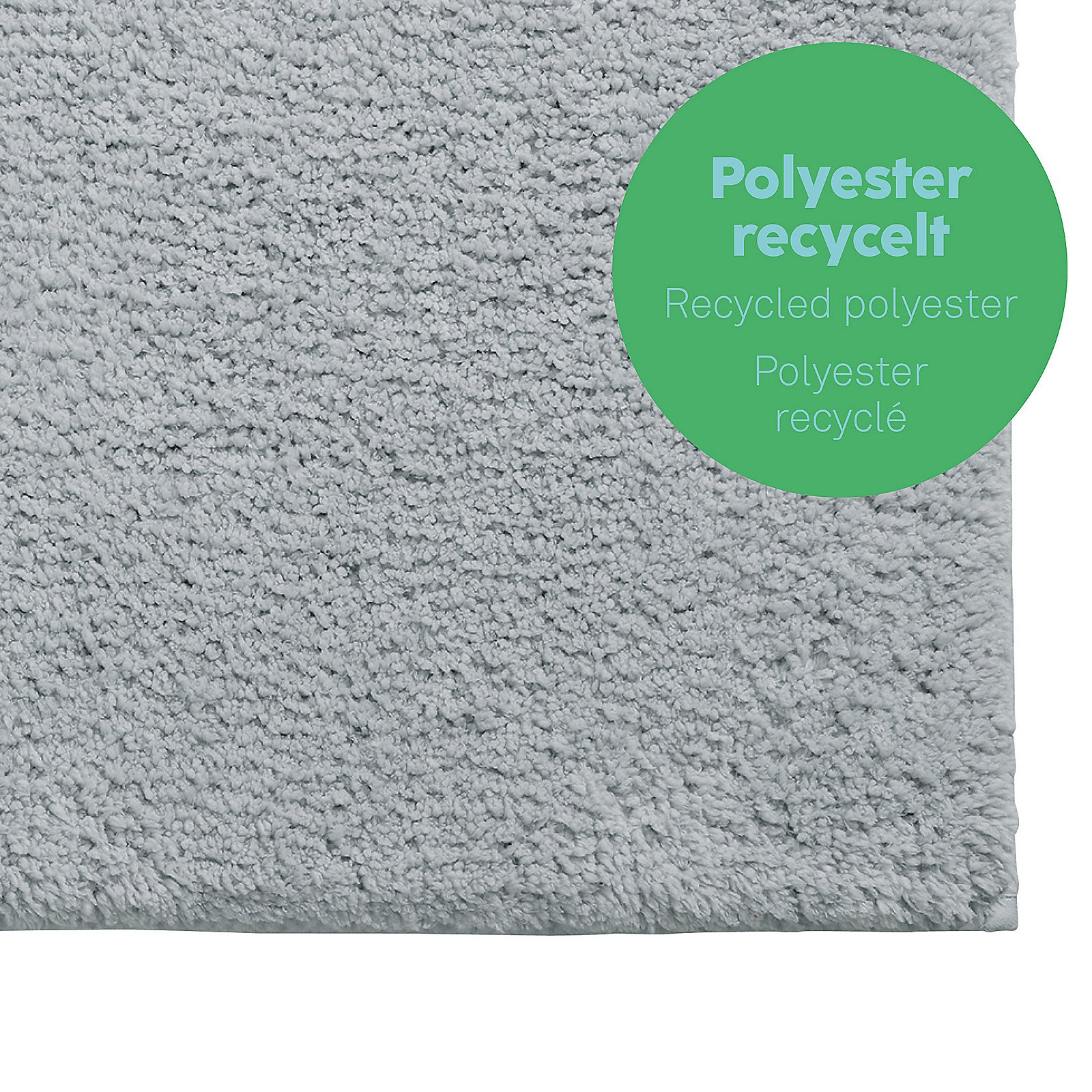 Kela  Badematte MAJA in Farbe granitgrau, Polyester, recycled, Teppich, Läufer, Grau
