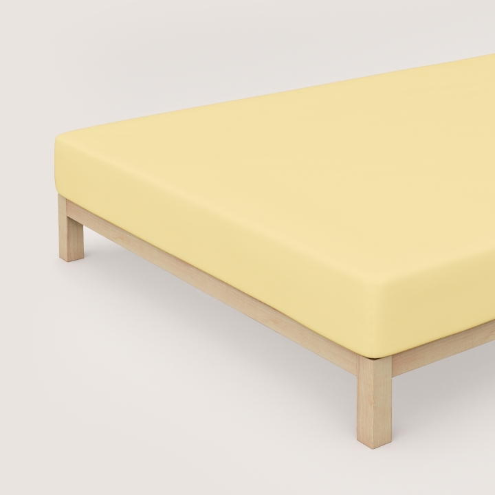 Schlafgut Pure Spannbettlaken ca. 180x200-200x220cm in Farbe Yellow Mid
