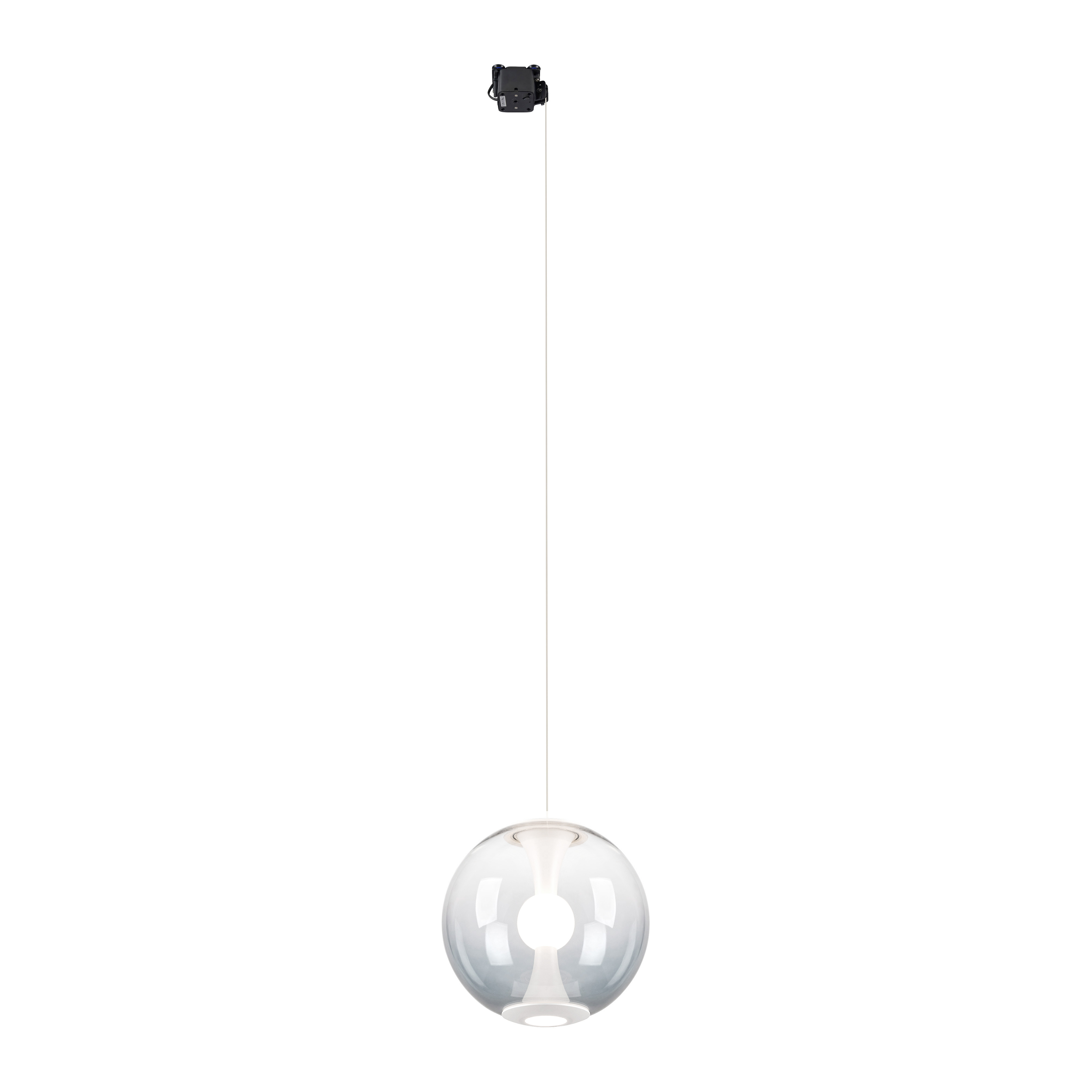 Paul Neuhaus LED-Pendelleuchte Base PURE BASE-GLOW 1-flammig in Farbe snow, hängelampe, pendellampe, glas kugel, e27, große lampe