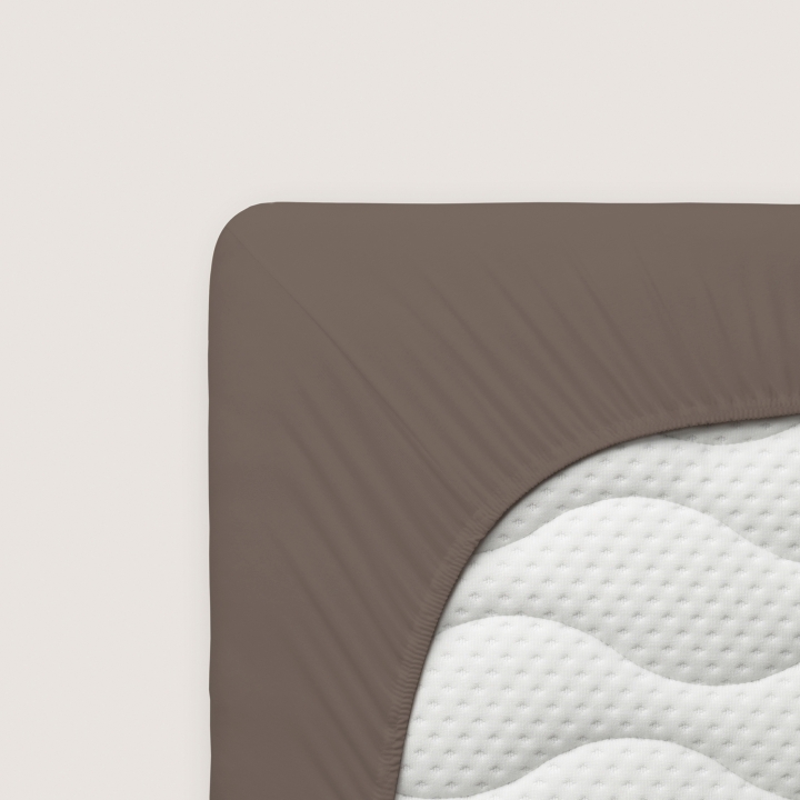 Schlafgut Pure Boxspring Spannbettlaken ca. 90x190-100x220cm in Farbe Sand Deep