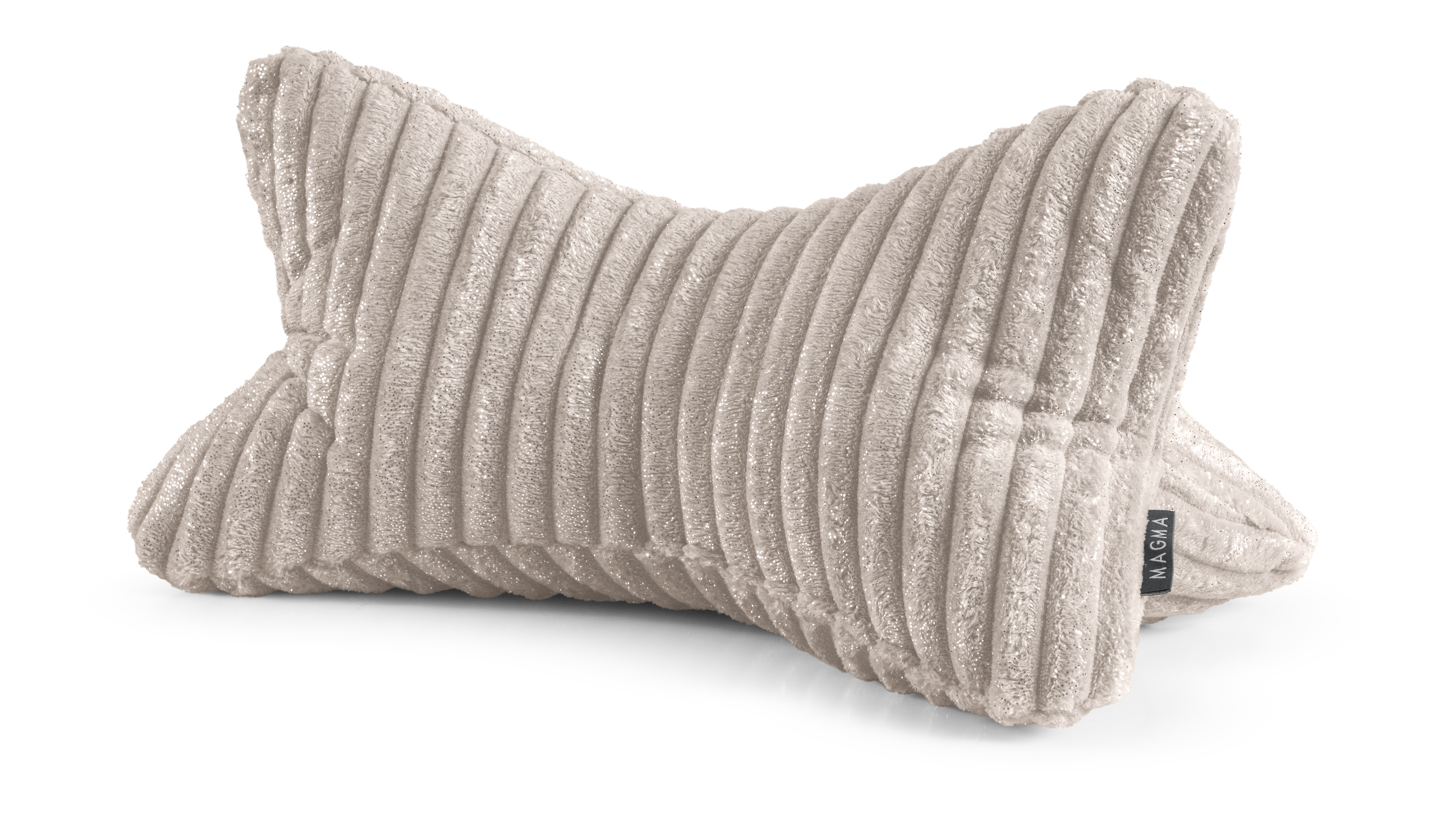 Magma Heimtex Leseknochen Silencio 42x22cm SILENCIO in Farbe taupe, Kissen, Stoffkissen, Strukturmuster, Rippenkissen, Bezugtextur