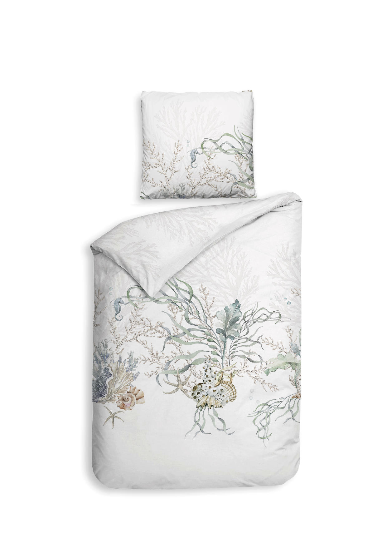 Heckettlane Bettwäsche ca. 135x200cm in Farbe White, Kissen, Dekoration für Zuhause, Mobiliar, Kopfkissen