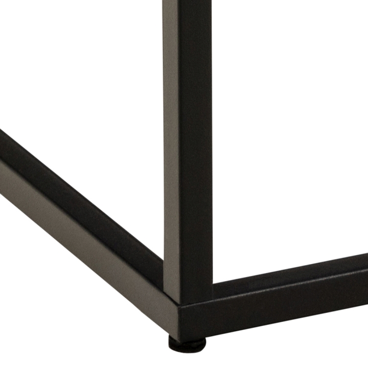 Actona Couchtisch BAROSSA ca. 40x40cm in Marmor Marquina schwarz/schwarz matt