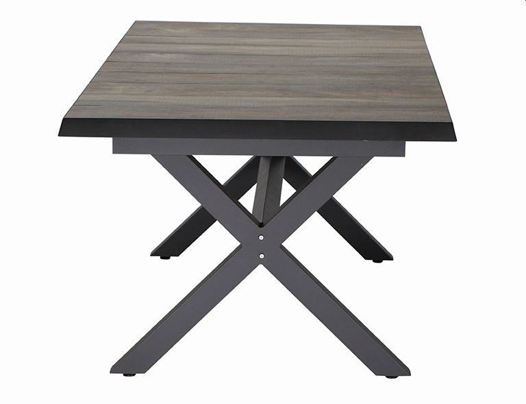 Ausziehtisch SINCRO ca. 100x200(260)cm in washed grey/matt anthrazit