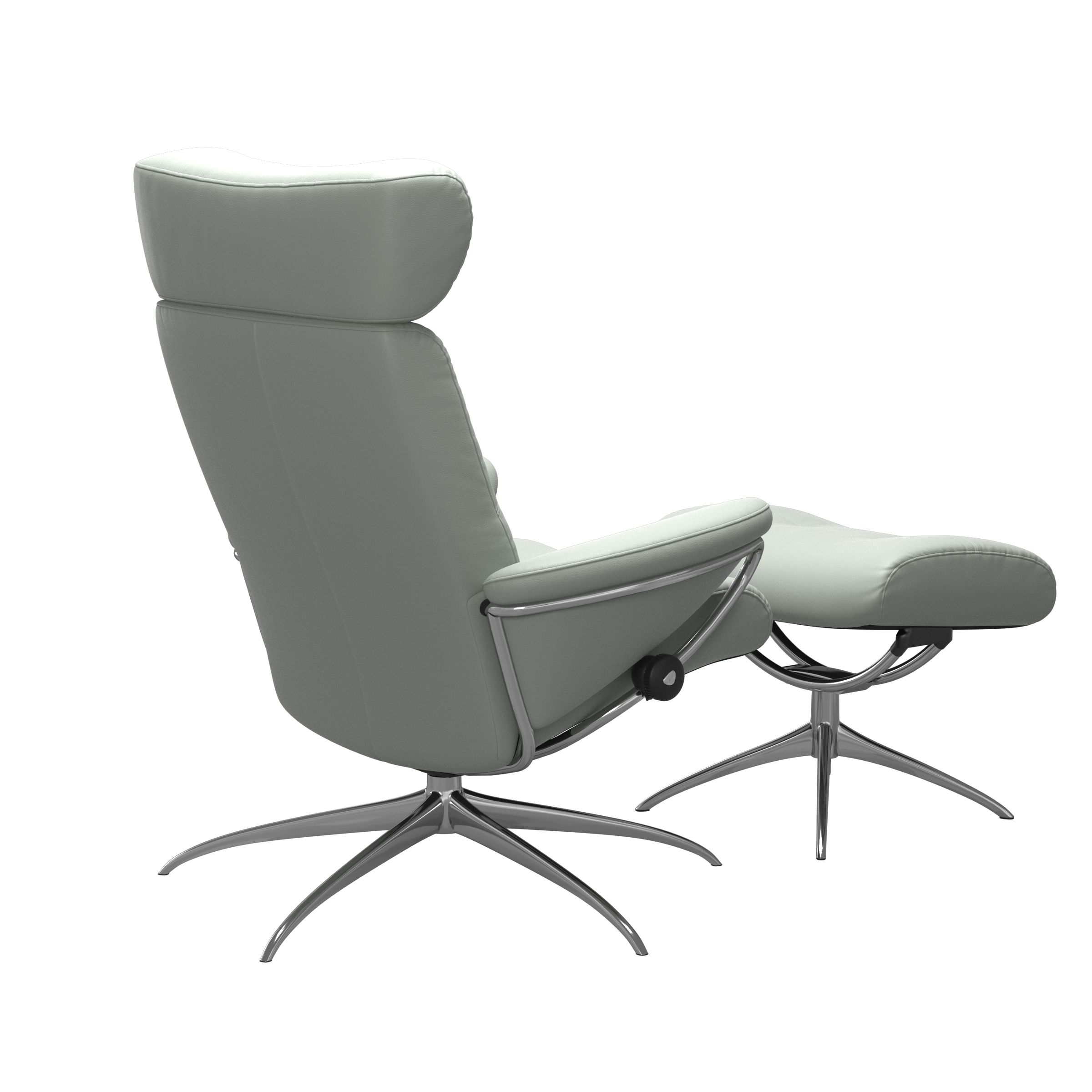 Stressless Sessel mit Hocker BERLIN STAR in Leder Paloma Breezy Blue Stressless Sessel mit Hocker BERLIN STAR in Leder Paloma Breezy Blue