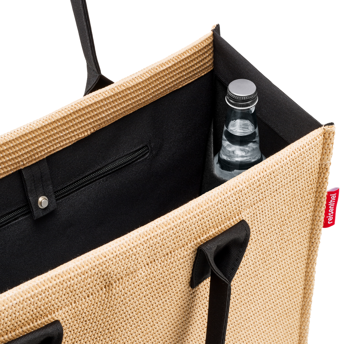 Reisenthel DAILY SHOPPER in Farbe raffia black, Tasche, Jutebeutel, Strandtasche, Wasserflasche, Geräumig
