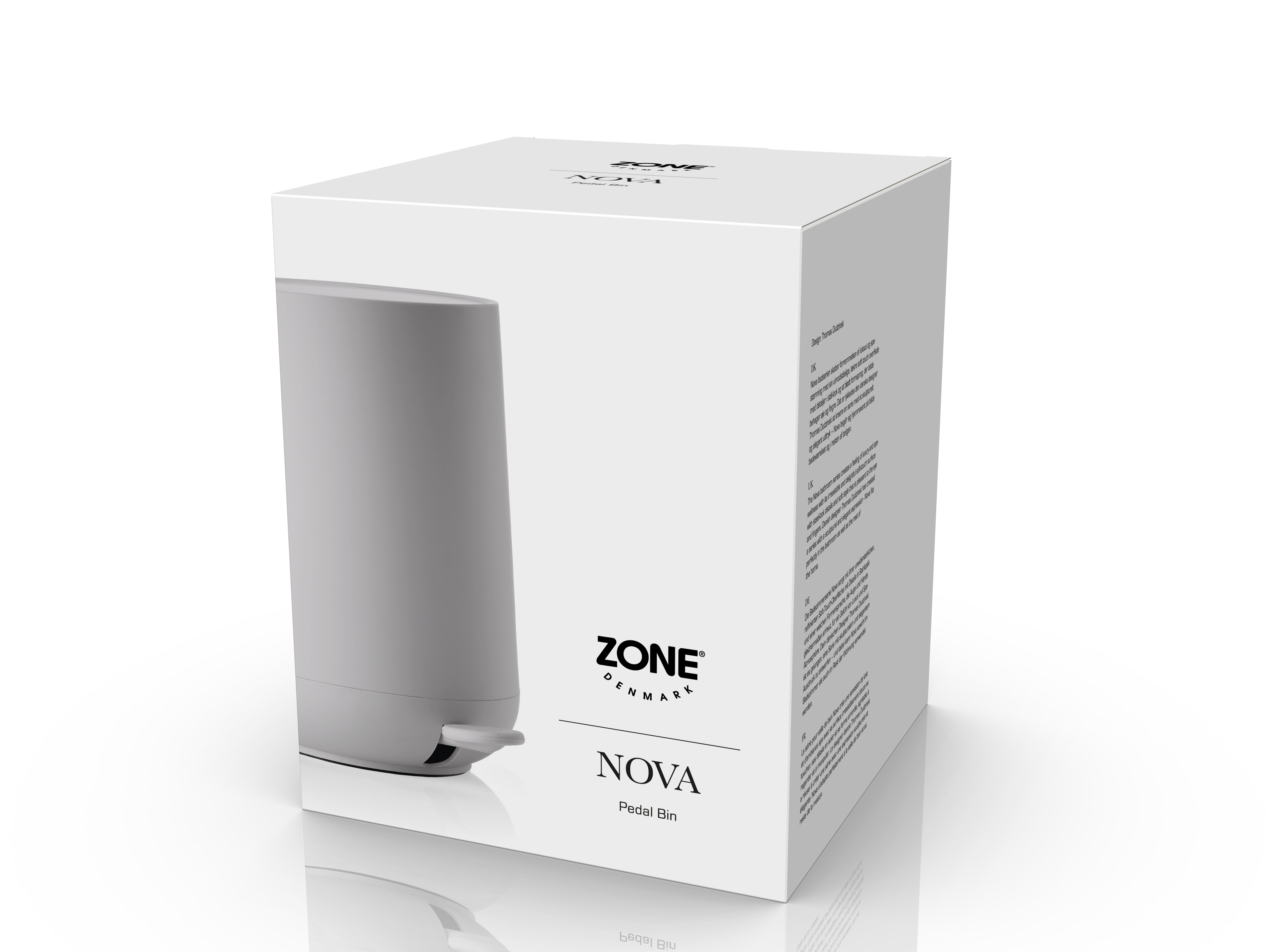 Zone Denmark Pedaleimer 3 Liter in Farbe soft grey