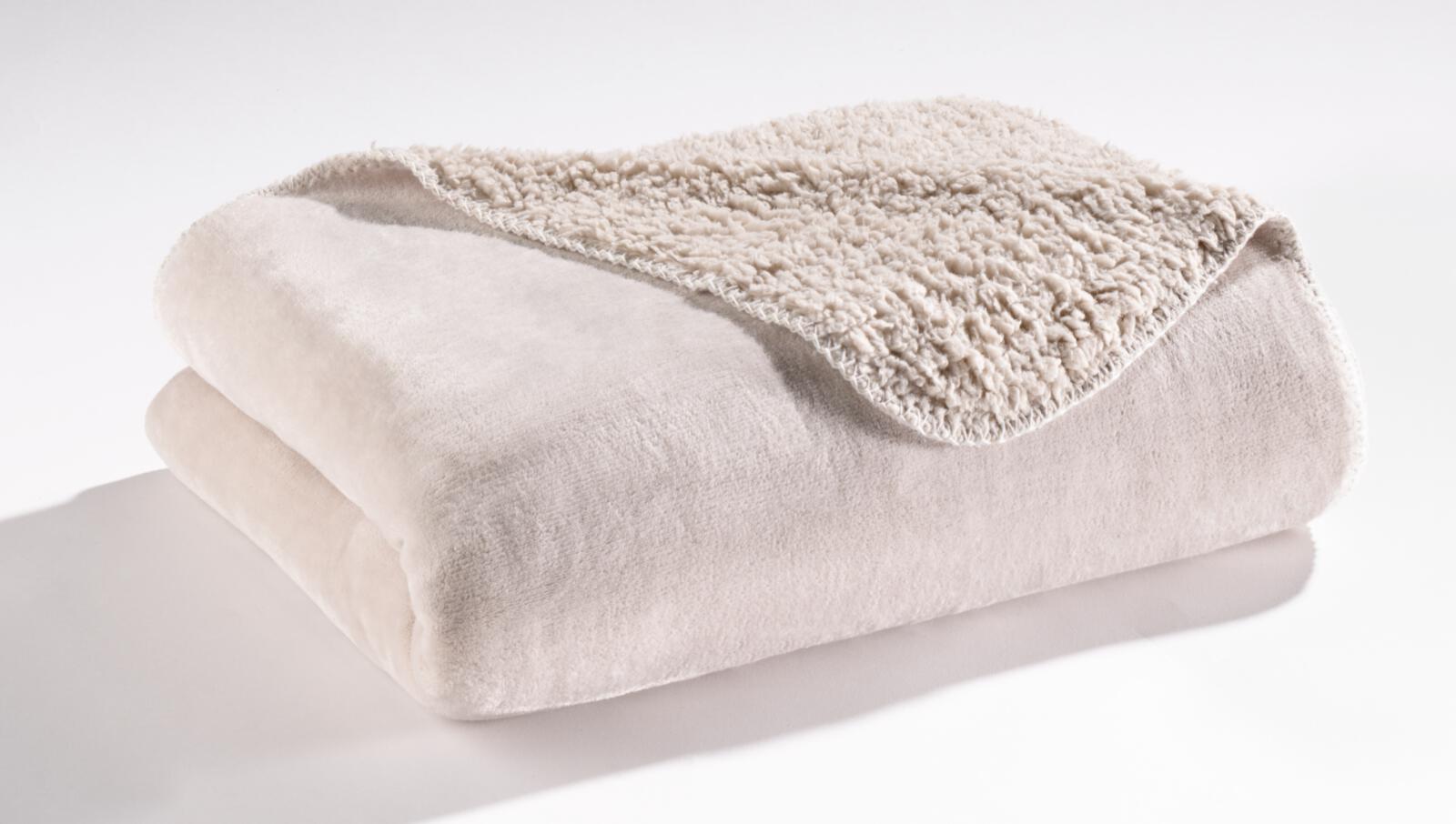 Cosima Home Tex Wohndecke 150x200cm VIVID B/L ca.150x200cm in Fb. Beige, Dekoration für Zuhause, Kissen, Decke, Kopfkissen