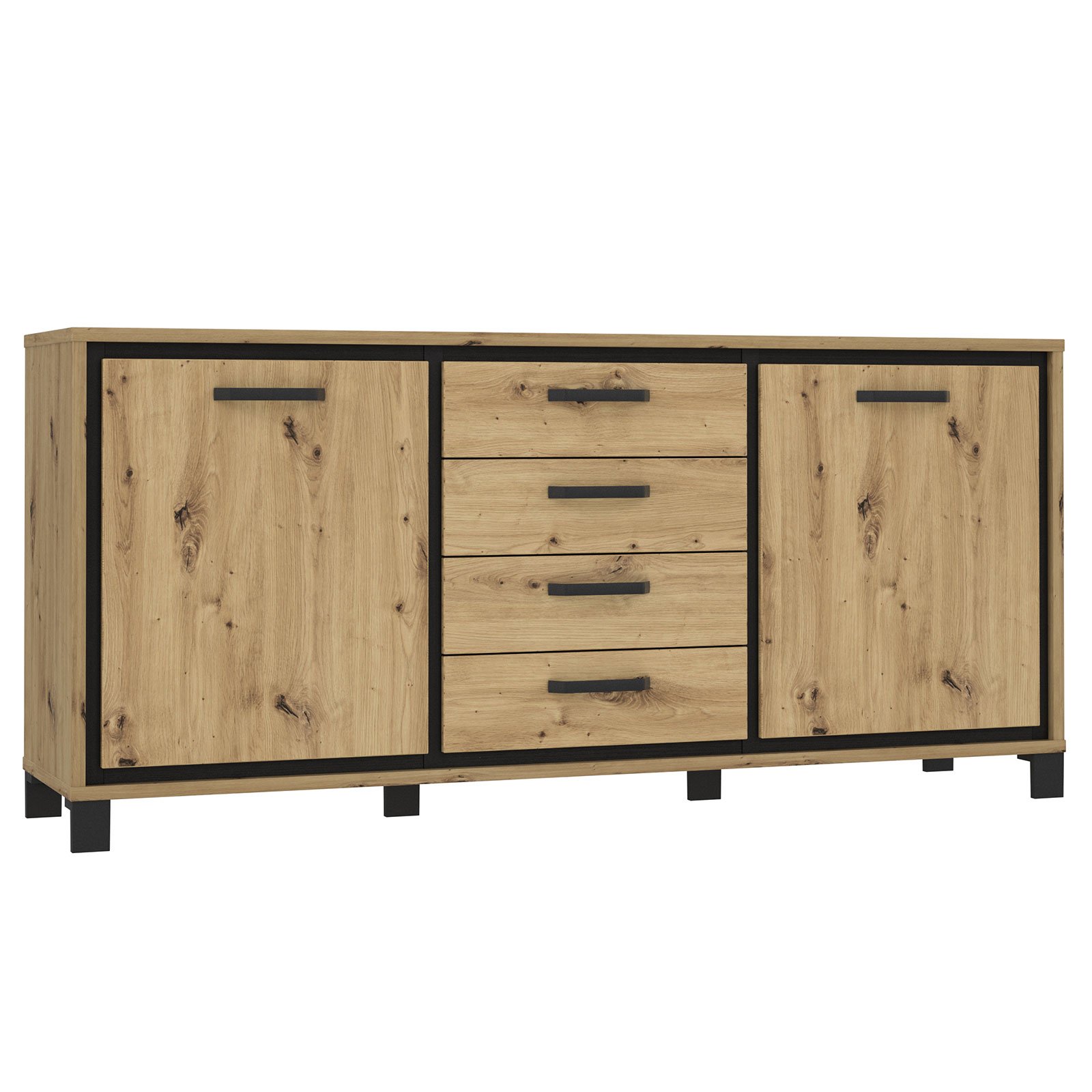 Forte Sideboard Trondheim TDHK235 Eiche Artisan Nachbildung ca.B178 cm