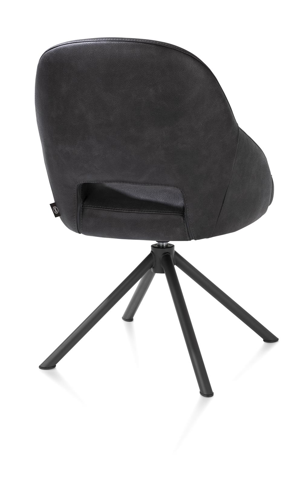 Henders & Hazel Stuhl NIKOLAS ca. B55 H87 T64 cm in Lederoptik Pala lava