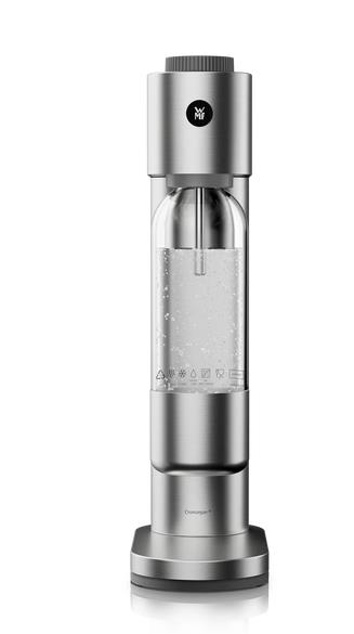 WMF Element One Wassersprudler, Edelstahl, Gewürzmörser, Pfeffermühle, Edelstahl, Glaskammer, verstellbares Mahlen