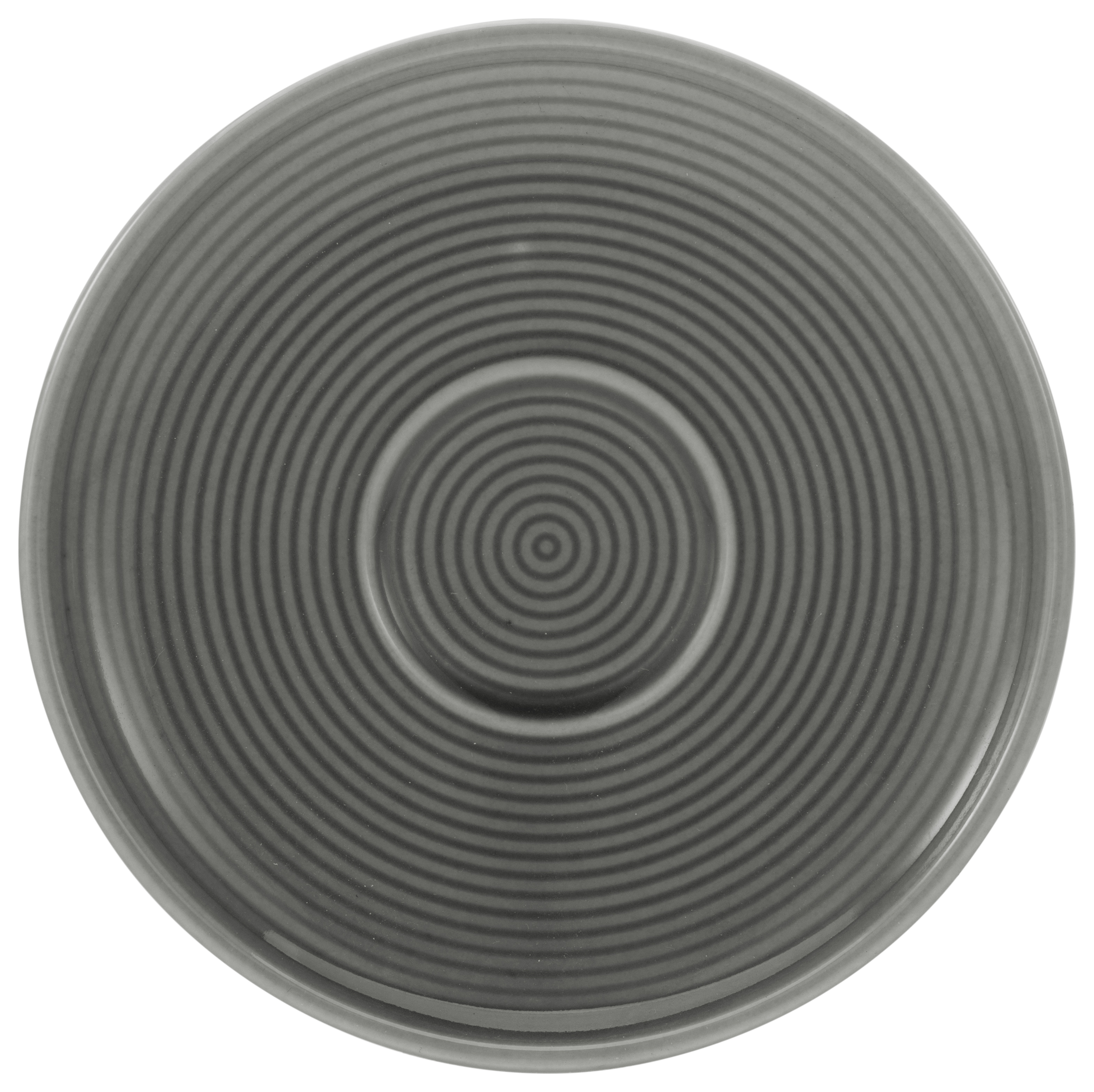 CreaTable Espressountertasse Session in Farbe Grau glänzend, Spirale, Teller, Spule