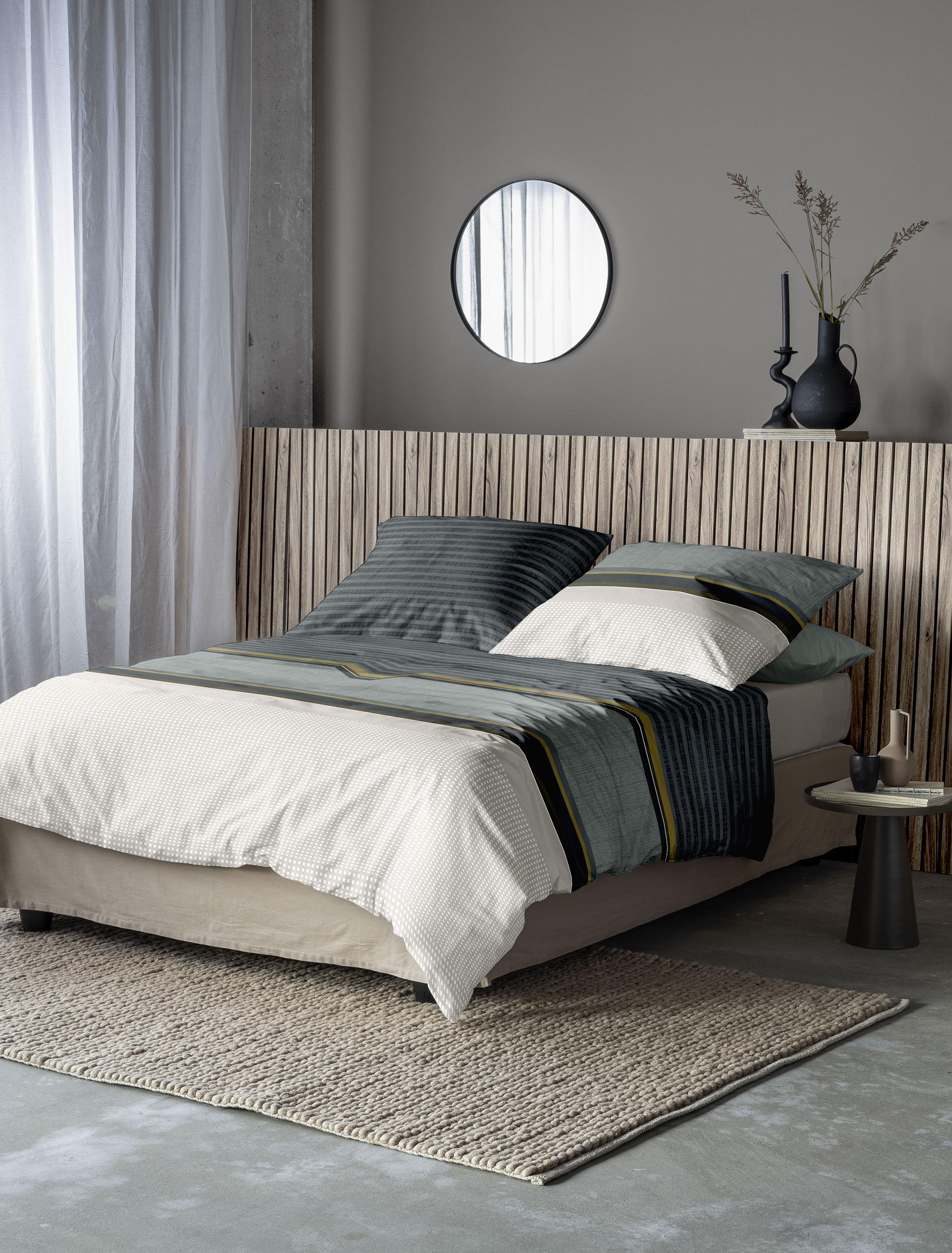 Irisette Mako-Satin Bettwäsche WAVE ca. 155x220cm in Farbe petrol