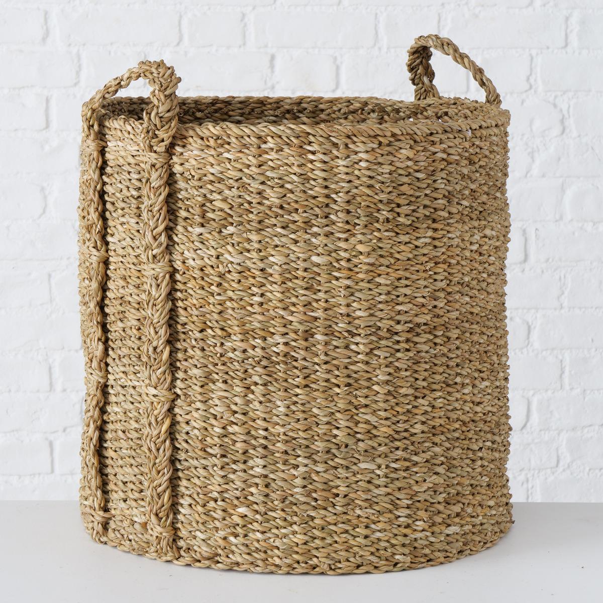 Boltze Korb Sophy, Rund, H 40 cm, D SOPHY in Seegras natur