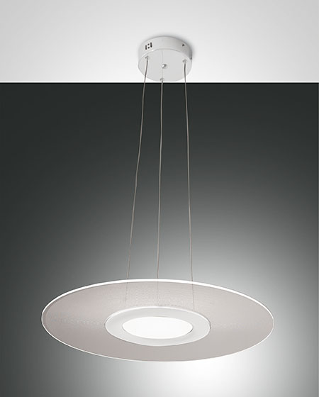 Fabas Luce LED-Pendelleuchte in Metall weiß