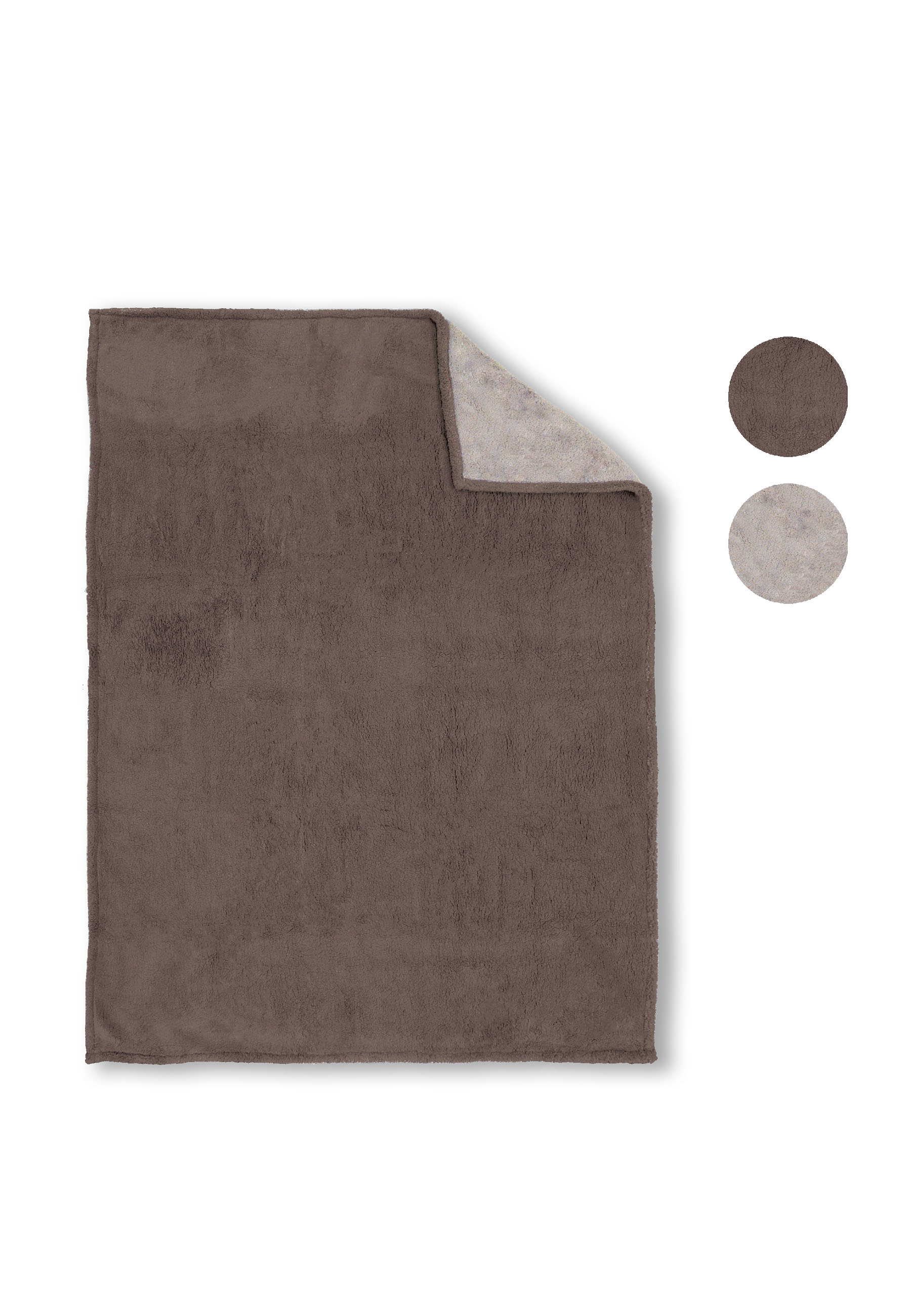 Biberna DECKE-Wohndecke ca. 150x200cm in Farbe Topas / Mocca