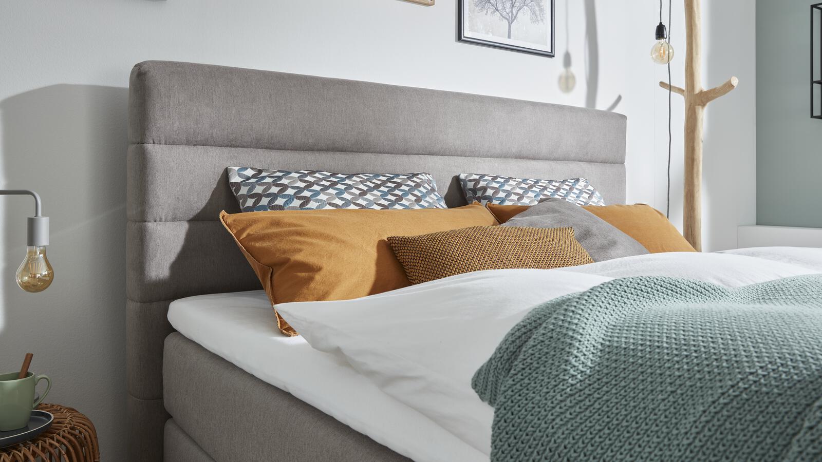 Comfortmaster Boxspringbett ca. 180 x 200 cm in Stoff Nele anthrazit