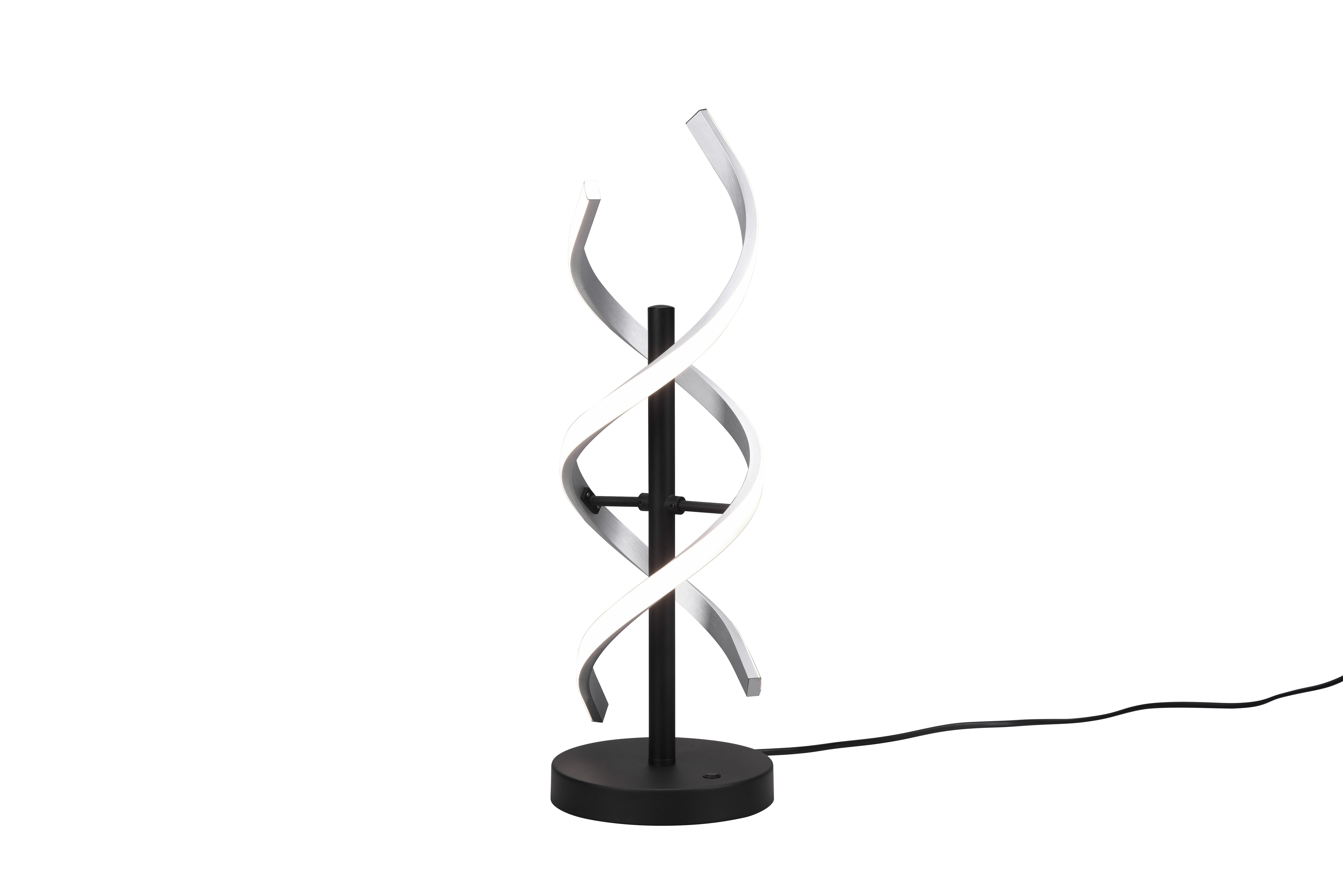 Trio LED-Tischleuchte SEQUENCE in Aluminium gebürstet, Kunststoff weiß