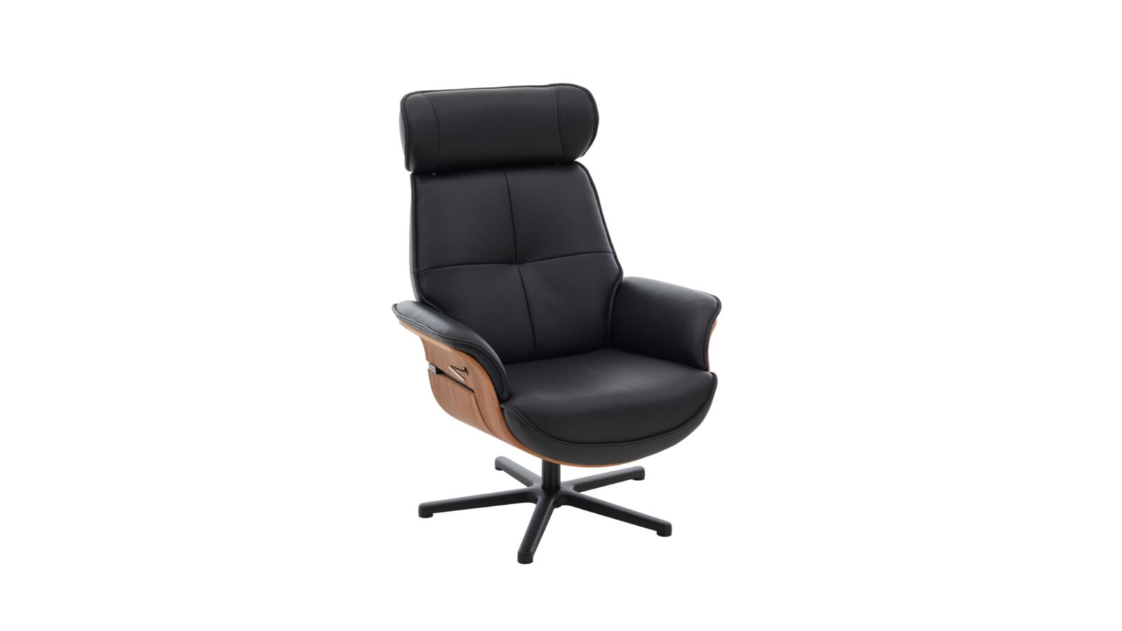 Hukla Comfortmaster Relaxsessel VS-HU1141 in Leder Torro schwarz