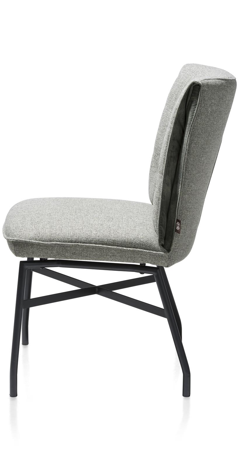 Henders & Hazel Stuhl Eden off-black/charcoal Henders & Hazel Stuhl EDEN ca. B50 H91 T69 cm in Leder/Stoffkombi Taurus