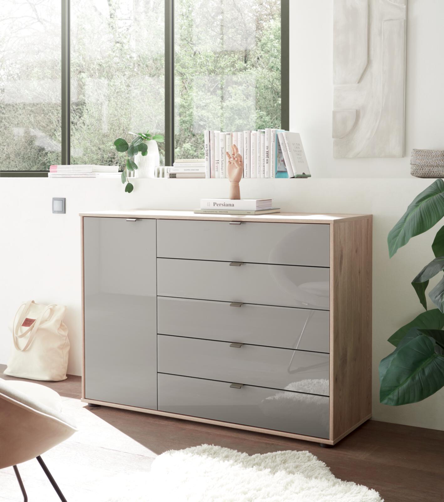 Wiemann Kombikommode MADISON ca. B120 H86 T43 cm in **Nordic Eiche Nachbildung 975