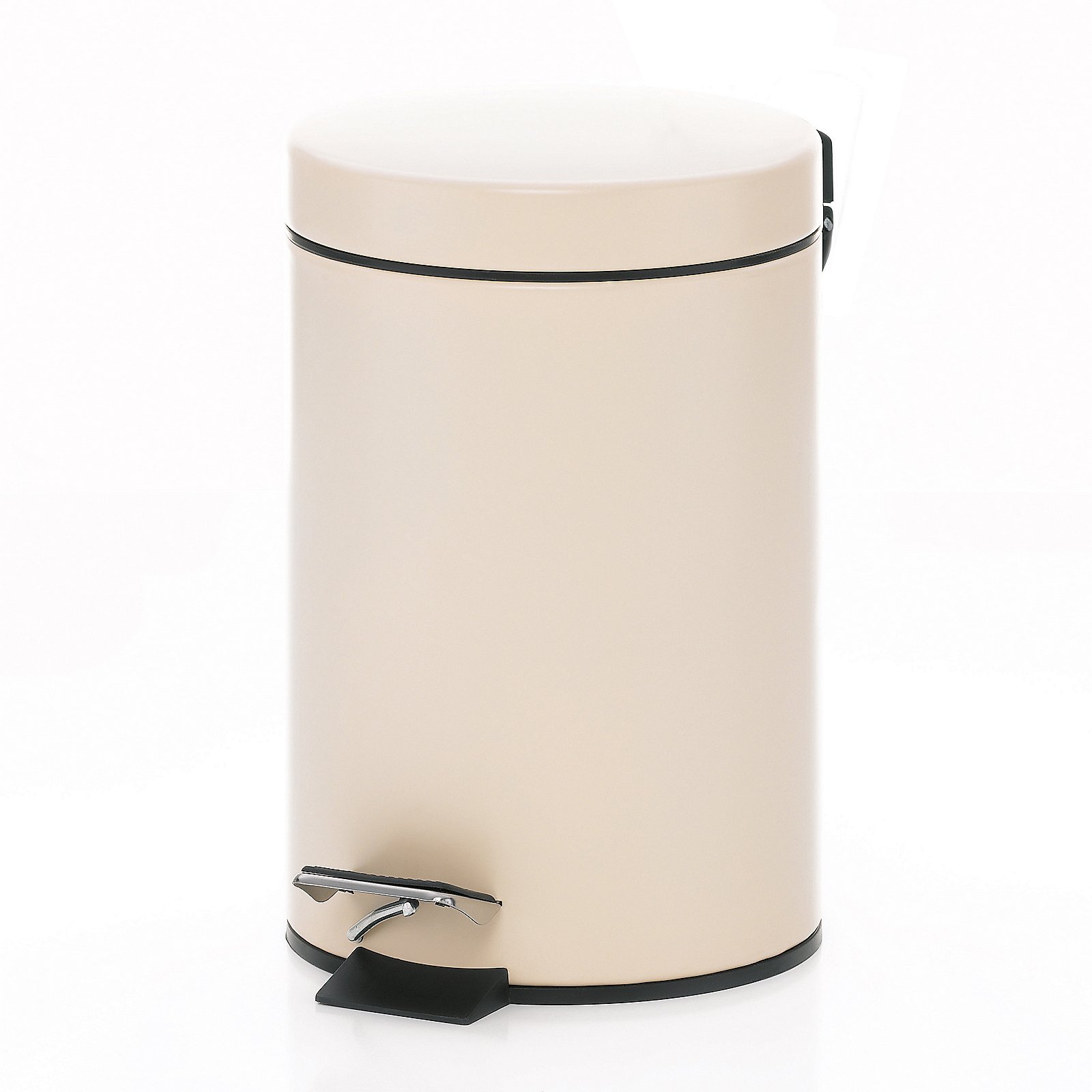 Kela Kosmetikeimer Monaco SABLE in Metall beige, Abfalleimer, Mülleimer, Beige, Pedalabfaller, Tragegriff