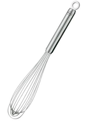 Rösle Becherbesen 27cm , Schw katt, Küchenwerkzeug, Schneebesen, Edelstahl, Kopfarm