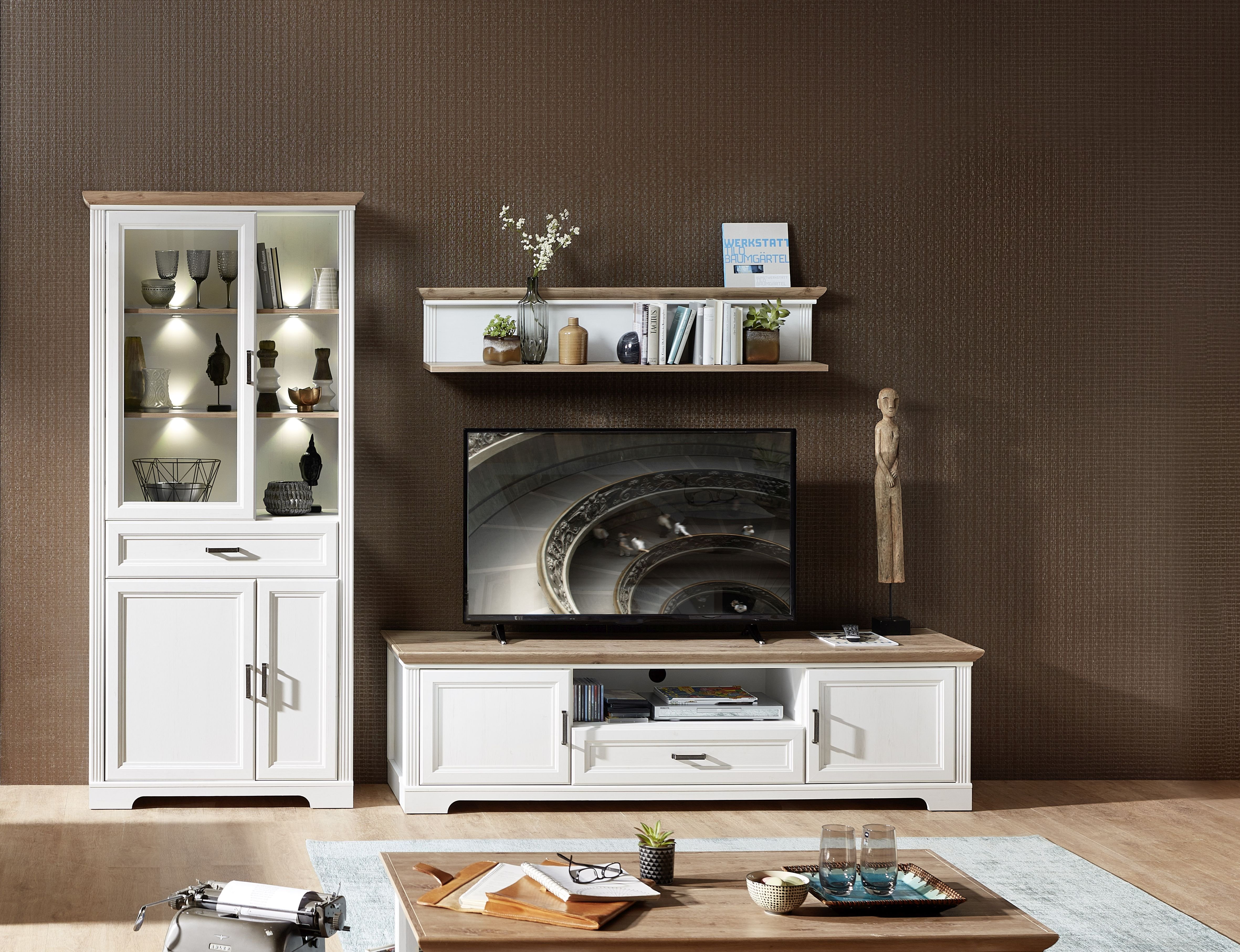 Innostyle TV-Unterteil Jasmin in Pinie hell/Artisan Eiche, 143 x 54 cm 