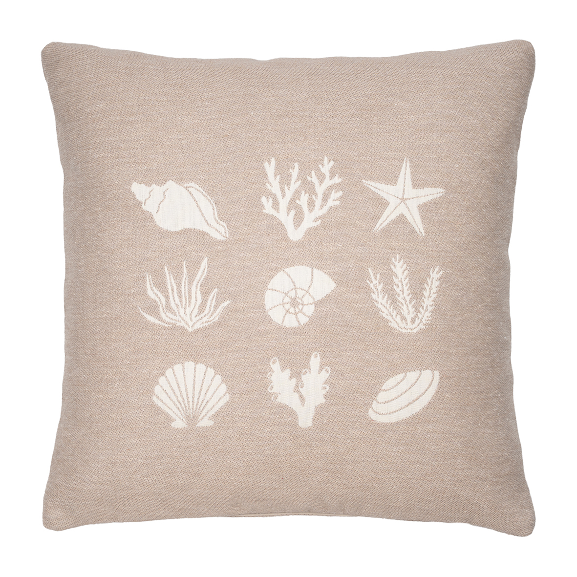 Pad Kissenhülle CORALS ca. 45x45cm in Farbe beige Pad Kissenhülle CORALS ca. 45x45cm in Farbe beige, kissen, kissenbezug, ankerprint, meerestiere, seegräser