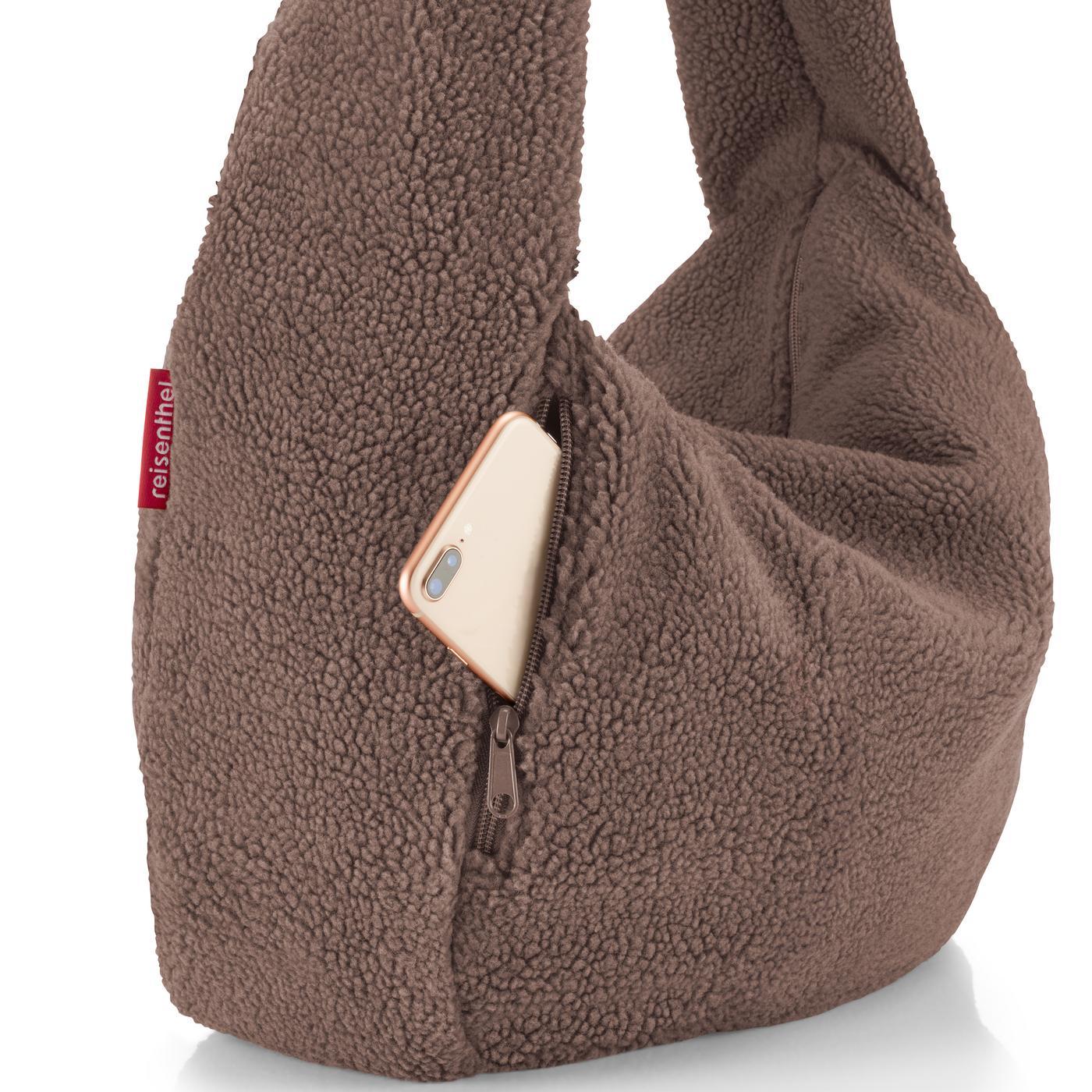 Reisenthel MOONBAG in Farbe teddy chocolate Reisenthel MOONBAG in Farbe teddy chocolate, Tasche, Tote, Fleece, Phone-Holder