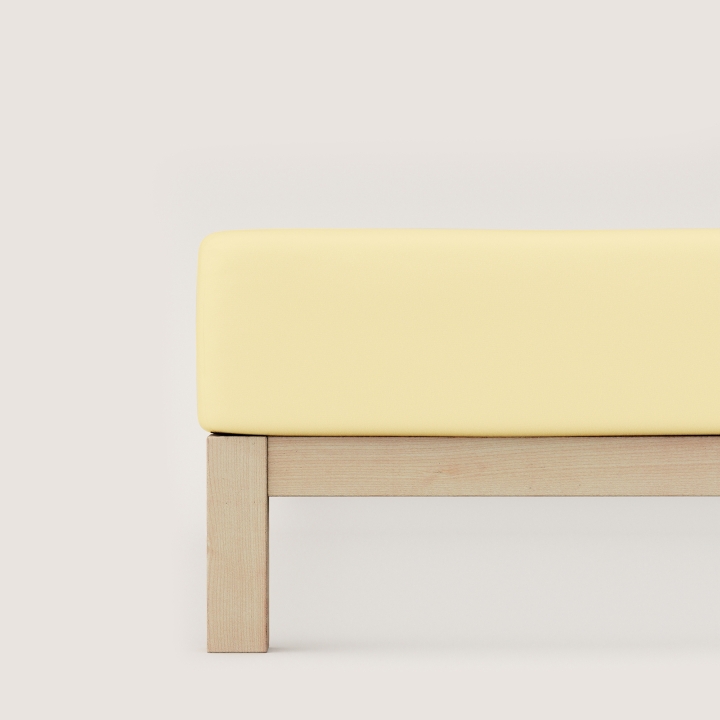 Schlafgut Casual Spannbettlaken ca. 90x190-100x200cm in Farbe Yellow Mid