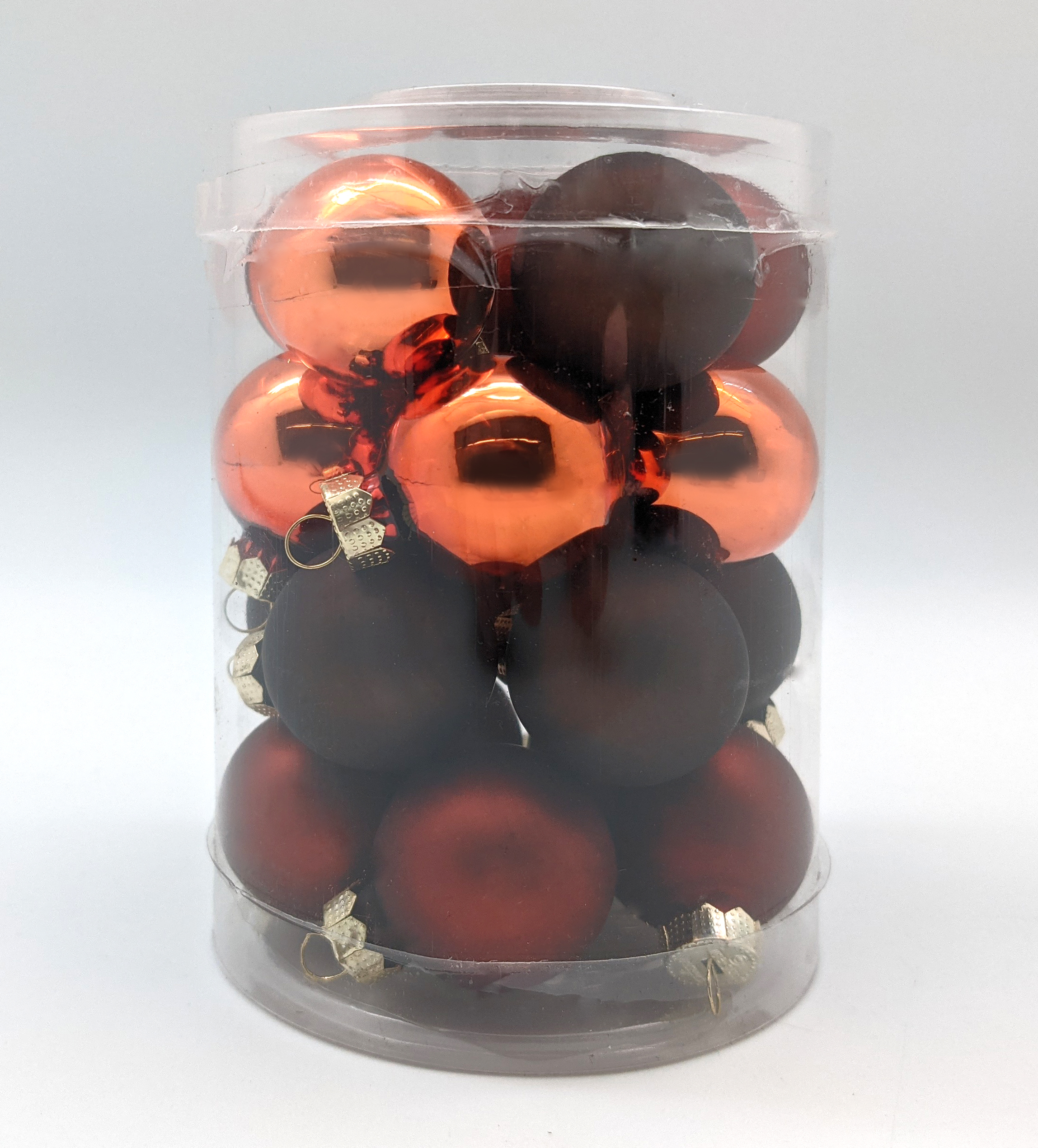 Kugel 3cm in Farbe Shiny Chestnut (28 Stück/Box), Sphäre, Glas, Gesicht, Kopf, Person