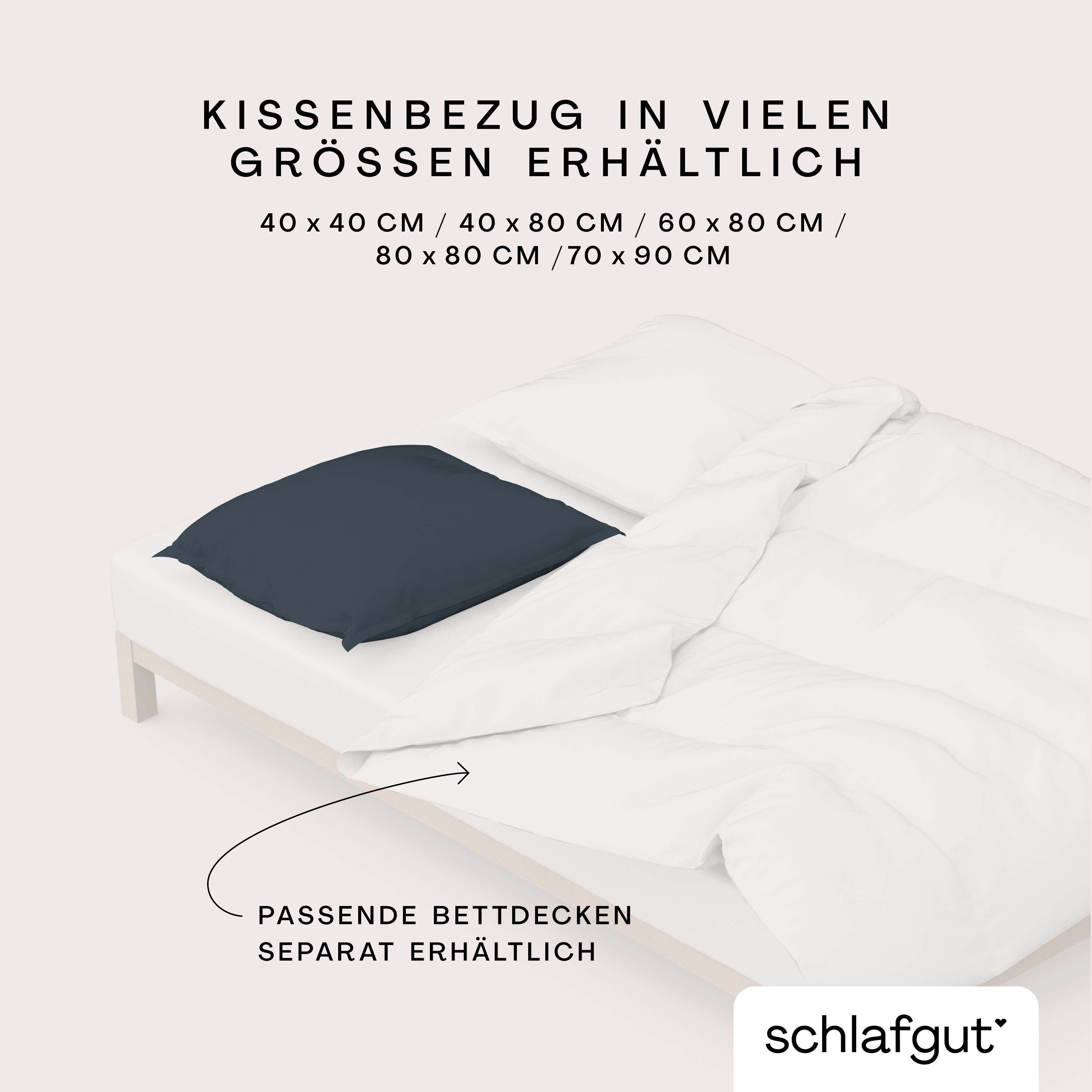 Schlafgut Kissenbezug 40x80 cm KISSENBEZUG in green deep Schlafgut Kissenbezug 40x80 cm KISSENBEZUG in green deep, Bettdecke, Bettlaken, Kissenbezug, Duvet, Größenvariante