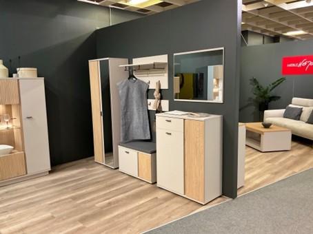 Wojcik Meble Sitzbank MOSANO GARDEROBE ca. B80 H50,2 T40 cm in Cashmere,Cremona Torro Eiche, Drinnen, Innenarchitektur, Mobiliar