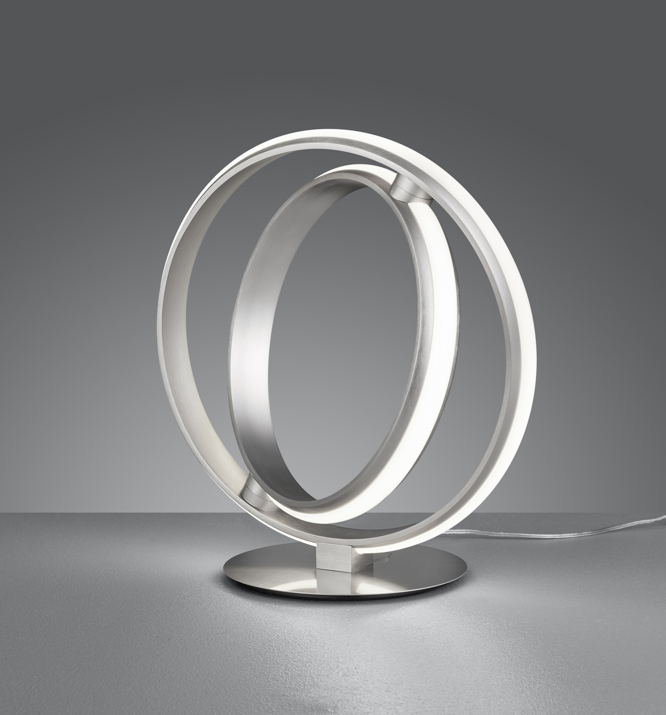 Trio LED-Tischleuchte COMPTON 1-flammig in Farbe Nickel matt