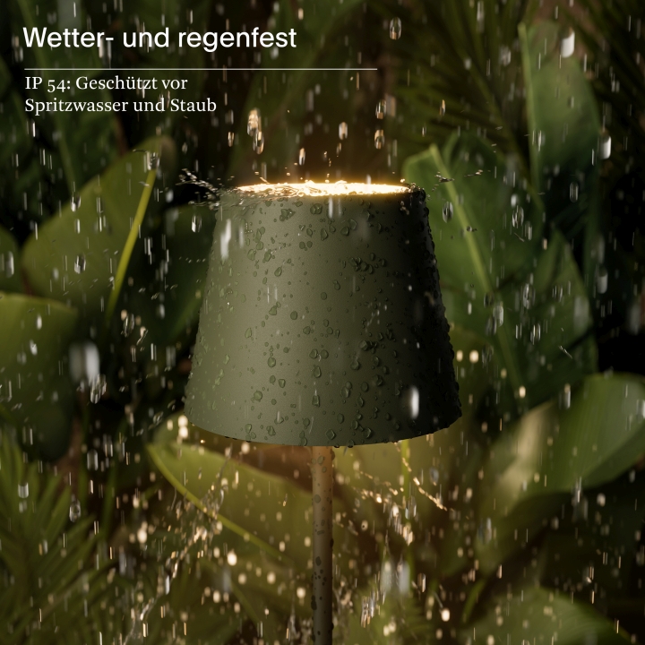 Sigor LED-Akku-Tischleuchte Nuindie in Farbe tannengrün, dimmbar