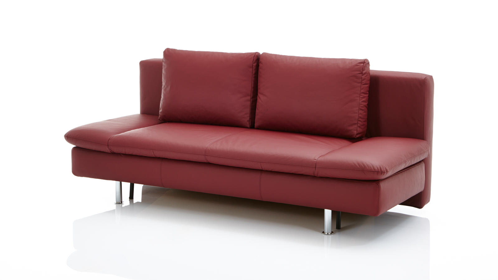 Restyl Schlafsofa MIA ca. 140x200cm in Leder weinrot