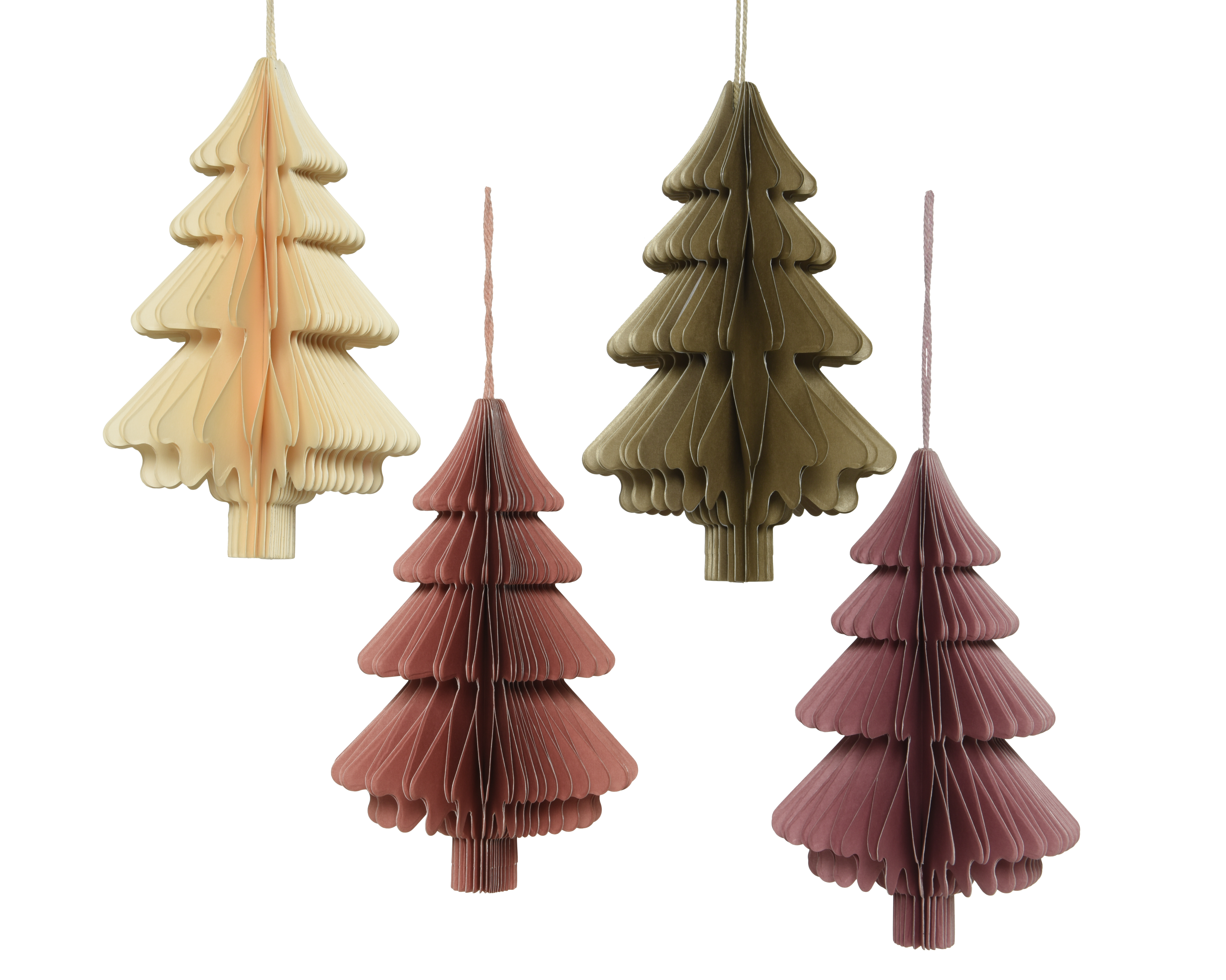 Kaemingk Baumschmuck Papier H:15cm 520259 B/H ca.9x15cm in sort.